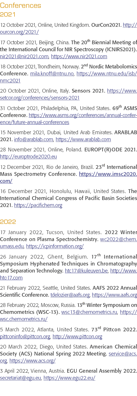 Conferences 2021 12 October 2021, Online, United Kingdom  OurCon2021  http:  ourcon org 2021  17 October 2021, Beijin   