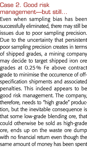 Case 2  Good risk management—but still    Even when sampling bias has been successfully eliminated, there may still b   