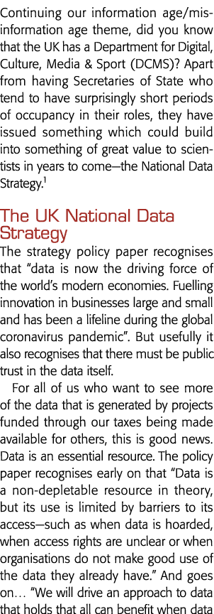 Continuing our information age mis-information age theme, did you know that the UK has a Department for Digital, Cult   