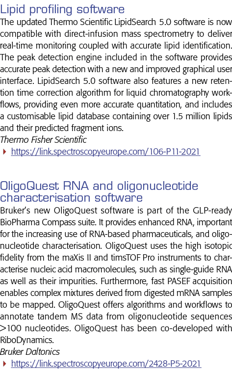 Lipid profiling software The updated Thermo Scientific LipidSearch 5 0 software is now compatible with direct-infusio   