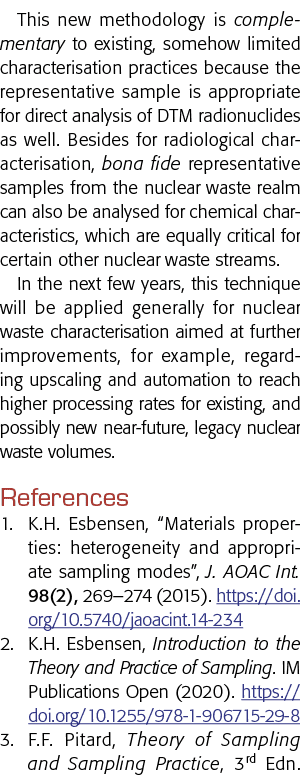 This new methodology is complementary to existing, somehow limited characterisation practices because the representat   