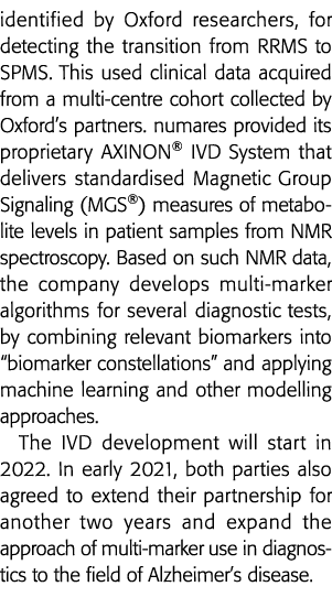 identified by Oxford researchers, for detecting the transition from RRMS to SPMS  This used clinical data acquired fr   