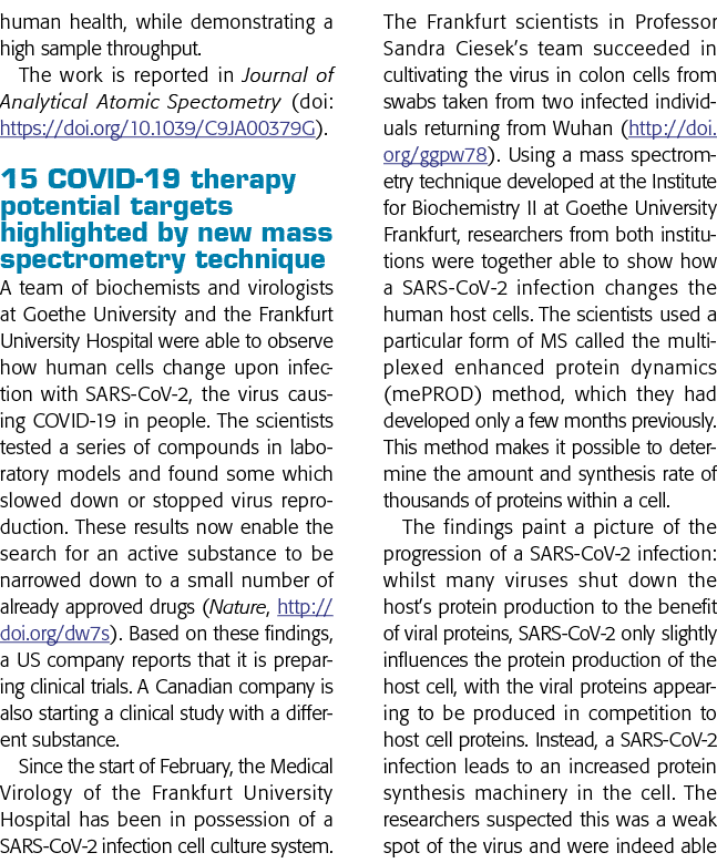 human health, while demonstrating a high sample throughput  The work is reported in Journal of Analytical Atomic Spec   