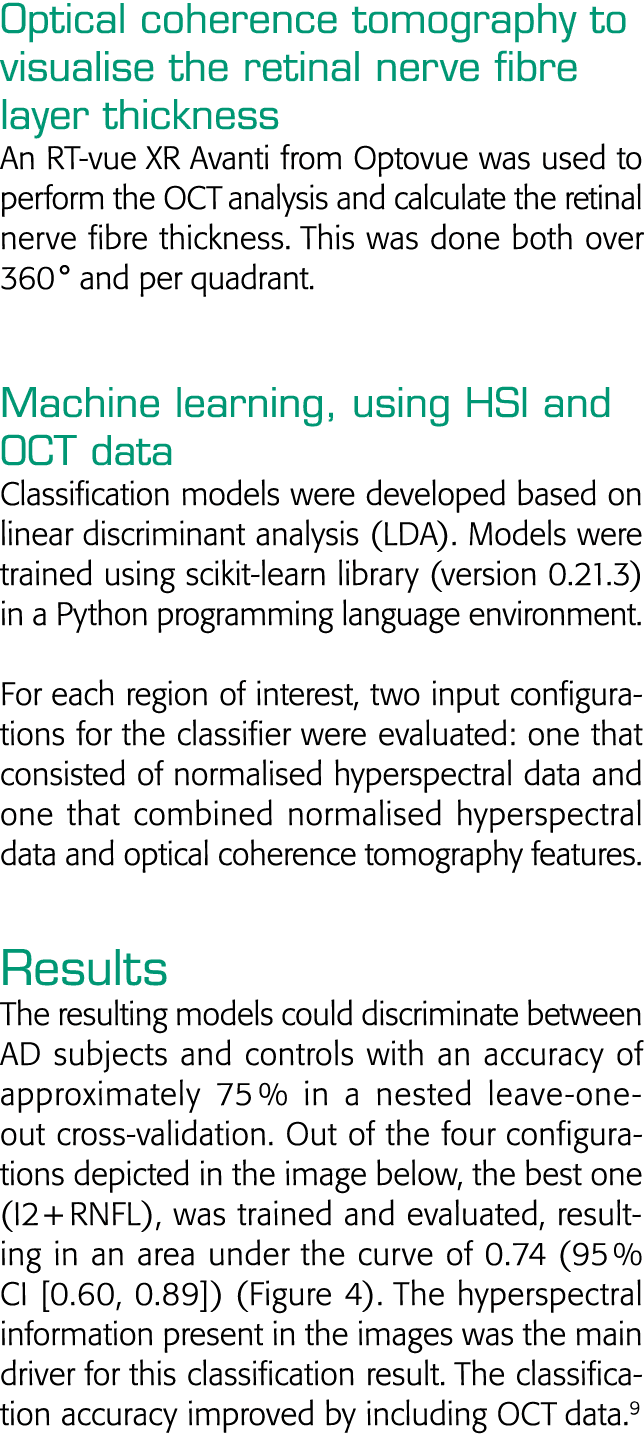 Optical coherence tomography to visualise the retinal nerve fibre layer thickness An RT-vue XR Avanti from Optovue wa   