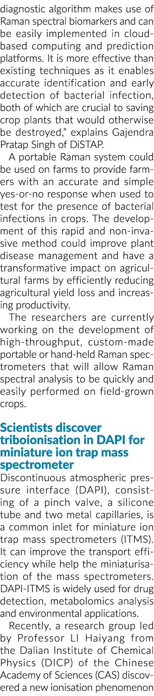 diagnostic algorithm makes use of Raman spectral biomarkers and can be easily implemented in cloud-based computing an   