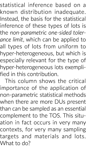 statistical inference based on a known distribution inadequate  Instead, the basis for the statistical inference of t   