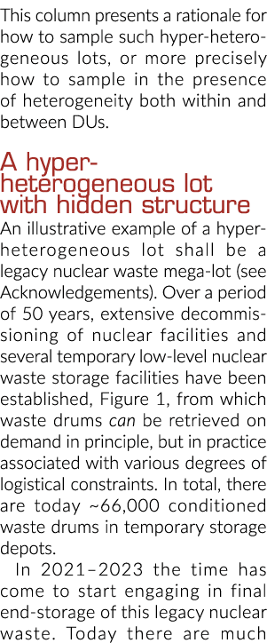 This column presents a rationale for how to sample such hyper-heterogeneous lots, or more precisely how to sample in    