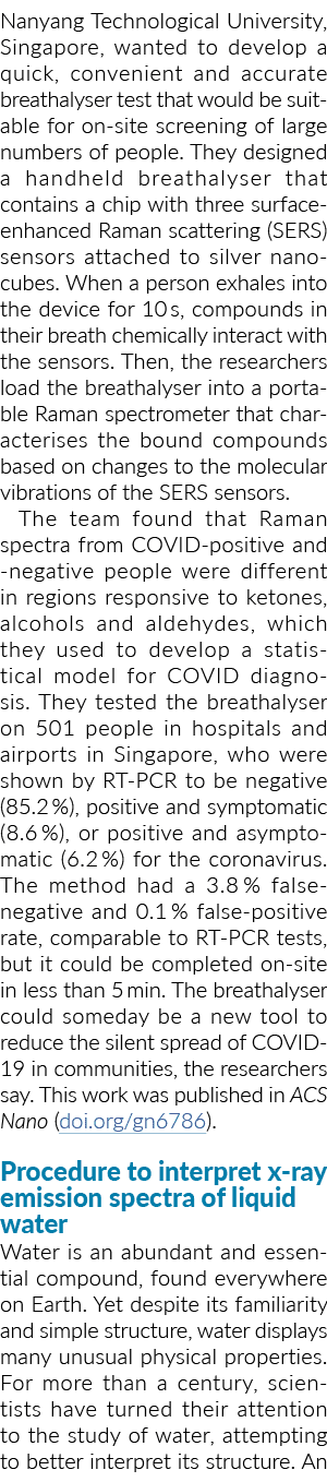 Nanyang Technological University, Singapore, wanted to develop a quick, convenient and accurate breathalyser test tha   