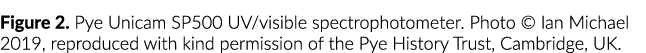 Figure 2  Pye Unicam SP500 UV visible spectrophotometer  Photo   Ian Michael 2019, reproduced with kind permission of   