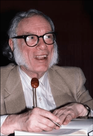 2DGBY4H March,1987 New York City, NY, USA  Great scifi author, Isaac Asimov, at a speaking at a book signing  Wearing black-framed glasses, smiling, gesturing  Image shot 03 1987  Exact date unknown 
