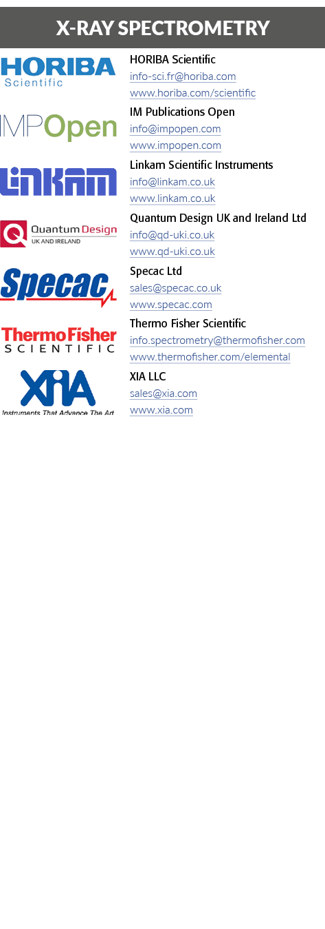X-ray Spectrometry, object Rectangle ,HORIBA Scientific info-sci fr horiba com www horiba com scientific, object Rect   