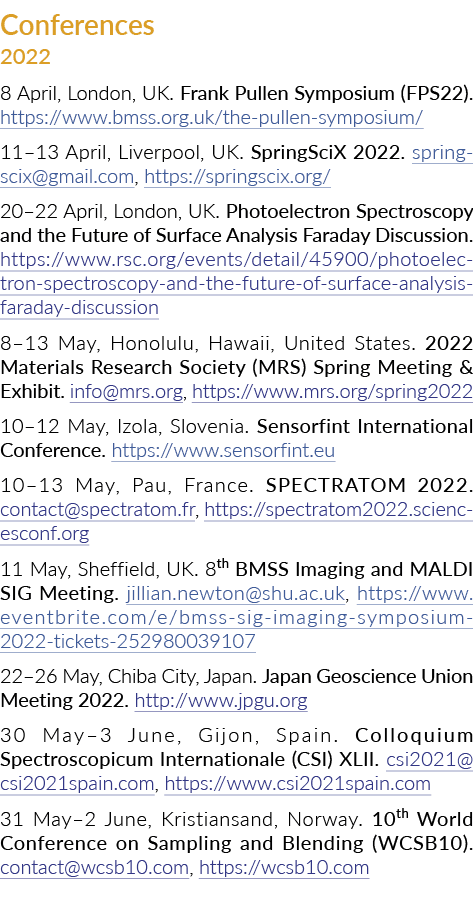 Conferences 2022 8 April, London, UK  Frank Pullen Symposium (FPS22)  https:  www bmss org uk the-pullen-symposium  1   