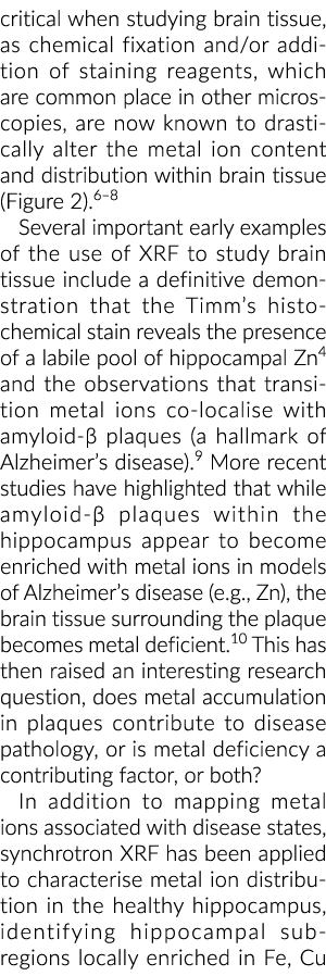 critical when studying brain tissue, as chemical fixation and or addition of staining reagents, which are common plac   