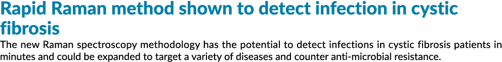 Rapid Raman method shown to detect infection in cystic fibrosis The new Raman spectroscopy methodology has the potent   