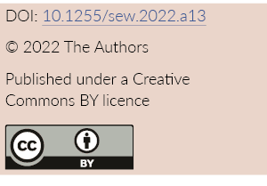 DOI: 10 1255 sew 2022 a13   2022 The Authors Published under a Creative  Commons BY licence  