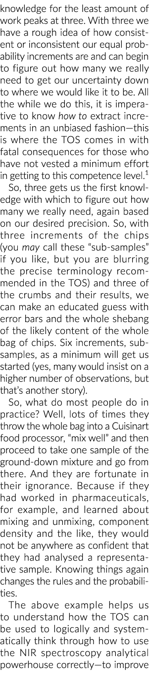 knowledge for the least amount of work peaks at three  With three we have a rough idea of how consistent or inconsist   