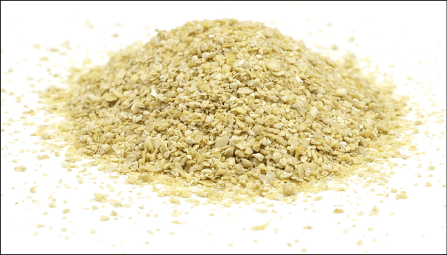 A pile of soybean meal, an ideal organic fertilizer