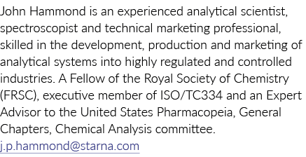 John Hammond is an experienced analytical scientist, spectroscopist and technical marketing professional, skilled in    
