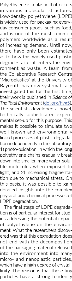 Polyethylene is a plastic that occurs in various molecular structures  Low-density polyethylene (LDPE) is widely used   