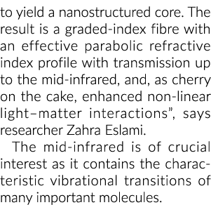 to yield a nanostructured core  The result is a graded-index fibre with an effective parabolic refractive index profi   