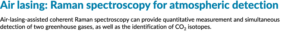 Air lasing: Raman spectroscopy for atmospheric detection Air-lasing-assisted coherent Raman spectroscopy can provide    