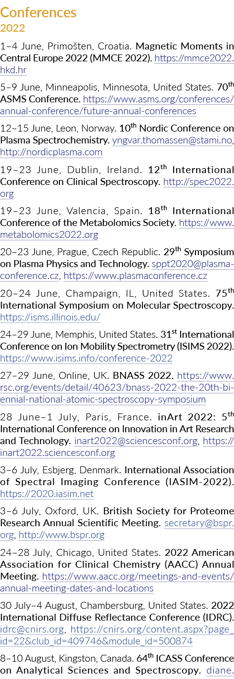 Conferences 2022 1 4 June, Primošten, Croatia  Magnetic Moments in Central Europe 2022 (MMCE 2022)  https:  mmce2022    