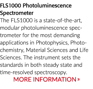 FLS1000 Photoluminescence Spectrometer The FLS1000 is a state-of-the-art, modular photoluminescence spectrometer for    