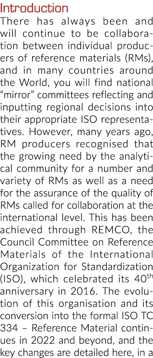 Introduction There has always been and will continue to be collaboration between individual producers of reference ma   
