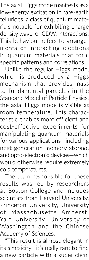 The axial Higgs mode manifests as a low-energy excitation in rare-earth tellurides, a class of quantum materials nota   