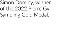 Simon Dominy, winner of the 2022 Pierre Gy Sampling Gold Medal 