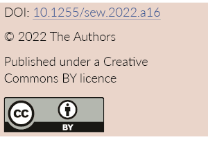 DOI: 10 1255 sew 2022 a16   2022 The Authors Published under a Creative  Commons BY licence  