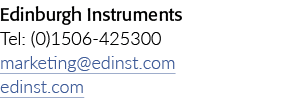 Edinburgh Instruments Tel: (0)1506-425300 marketing edinst com edinst com 
