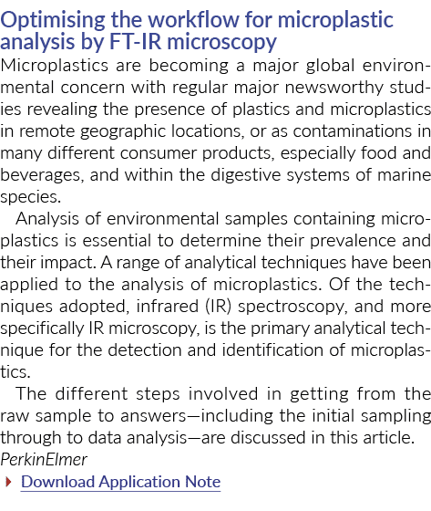 Optimising the workflow for microplastic analysis by FT-IR microscopy Microplastics are becoming a major global envir...