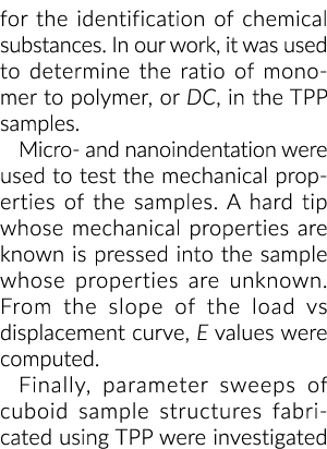 for the identification of chemical substances. In our work, it was used to determine the ratio of monomer to polymer,...