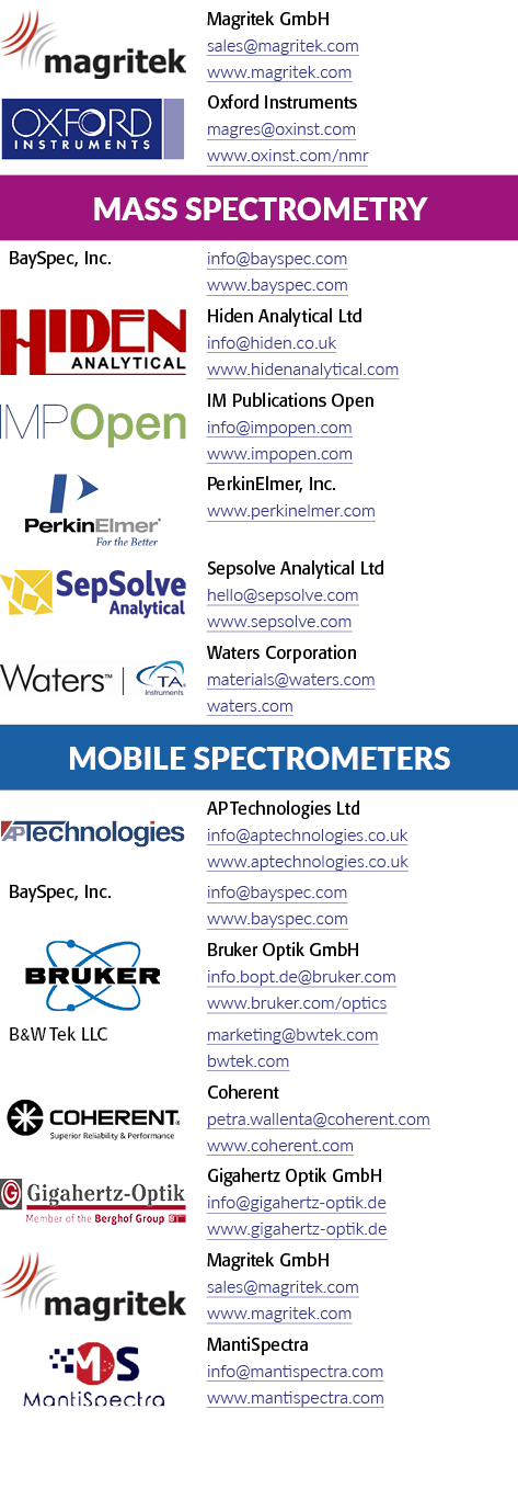 [object Rectangle],Magritek GmbH sales@magritek.com www.magritek.com,[object Rectangle],Oxford Instruments magres@oxi...