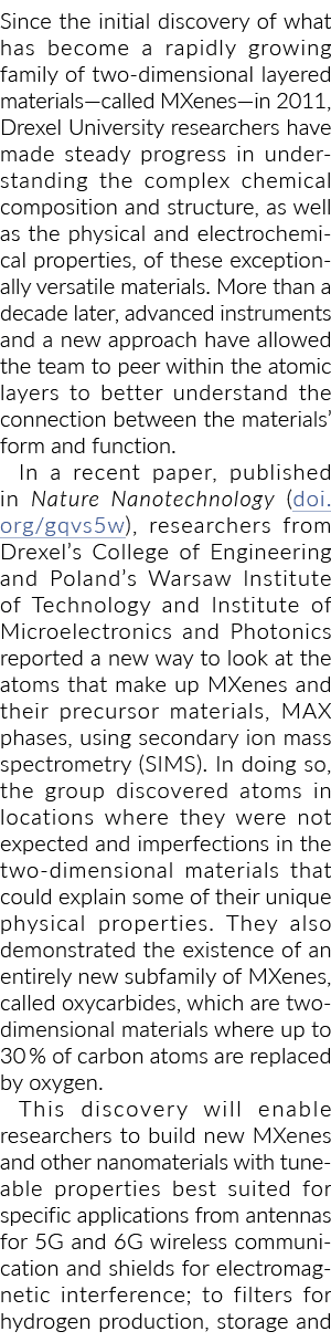 Since the initial discovery of what has become a rapidly growing family of two dimensional layered materials—called M...