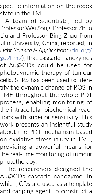 specific information on the redox state in the TME. A team of scientists, led by Professor Wei Song, Professor Zhuo L...