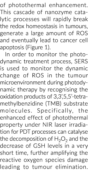 of photothermal enhancement. This cascade of nanozyme catalytic processes will rapidly break the redox homeostasis in...