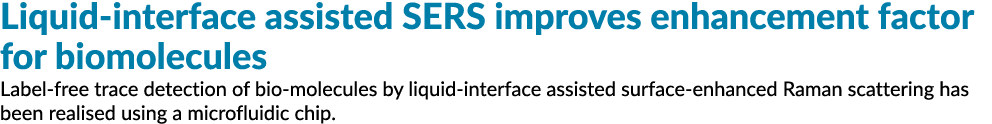 Liquid interface assisted SERS improves enhancement factor for biomolecules Label free trace detection of bio molecul...