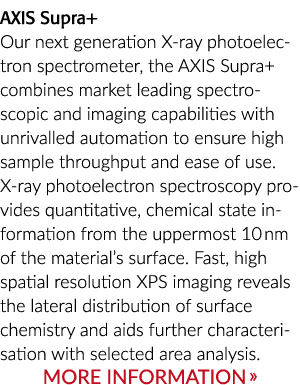 AXIS Supra+ Our next generation X ray photoelectron spectrometer, the AXIS Supra+ combines market leading spectroscop...