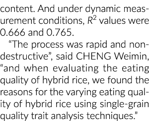 content. And under dynamic measurement conditions, R2 values were 0.666 and 0.765. “The process was rapid and non des...