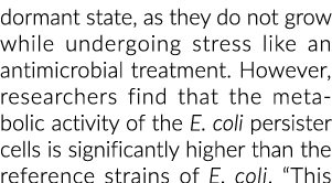 dormant state, as they do not grow while undergoing stress like an antimicrobial treatment. However, researchers find...