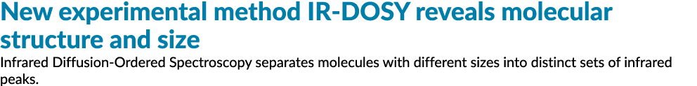 New experimental method IR DOSY reveals molecular structure and size Infrared Diffusion Ordered Spectroscopy separate...