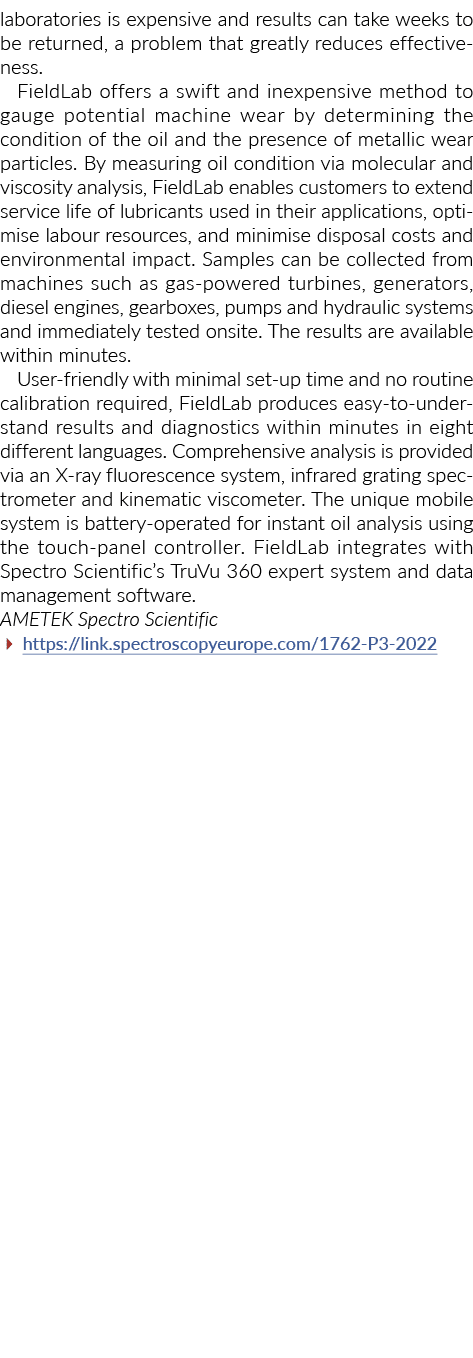 laboratories is expensive and results can take weeks to be returned, a problem that greatly reduces effectiveness. Fi...