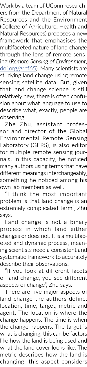 Work by a team of UConn researchers from the Department of Natural Resources and the Environment (College of Agricult...