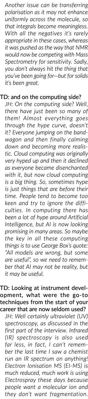 Another issue can be transferring polarisation as it may not enhance uniformly across the molecule, so that integrals...