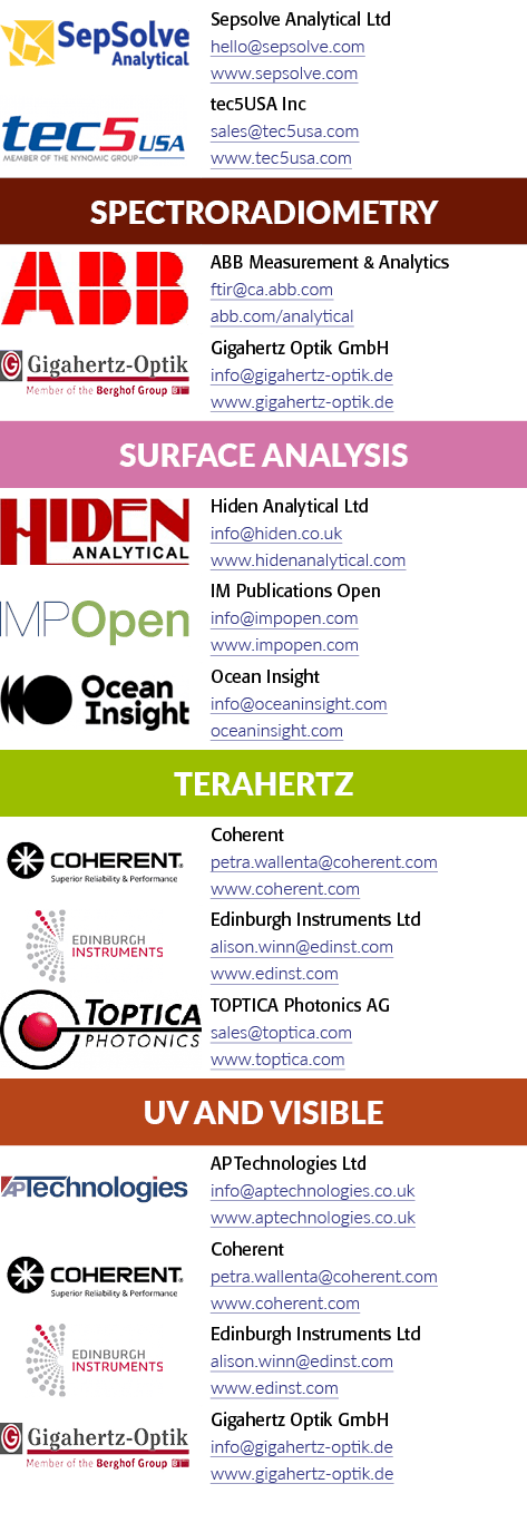 [object Rectangle],Sepsolve Analytical Ltd hello@sepsolve.com www.sepsolve.com,[object Rectangle],tec5USA Inc sales@t...