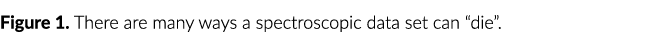 Figure 1. There are many ways a spectroscopic data set can “die”.