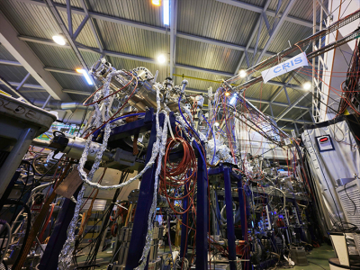 The Collinear Resonance Ionisation Spectroscopy (CRIS) setup at CERN’s nuclear-physics facility ISOLDE. Image: CERN