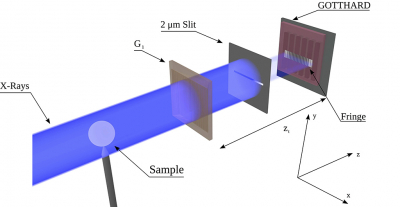 Directly resolved micrometre interference fringes help reveal subtle phase contrast in the sample. Credit: Kagias/PSI